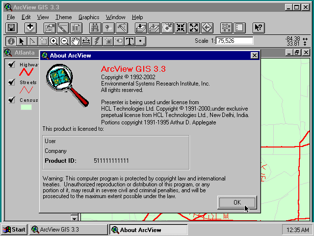 ArcView 3.3 - About