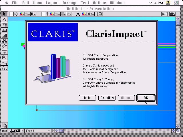 Claris Impact 1.0Bv1 - About