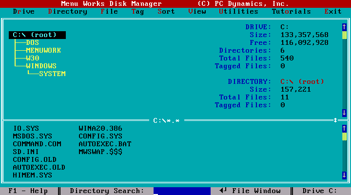 Menu Works Advanced 2.00 - Disk Manager