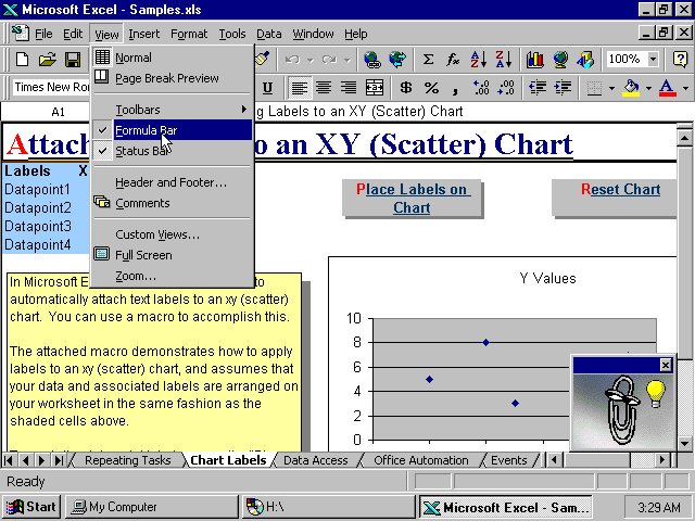 Microsoft Excel 97 SR-1 - Graphs