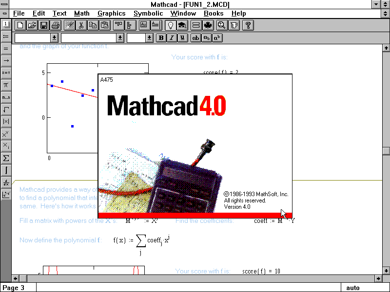 Mathcad 4.0 - About