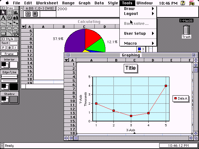 Lotus 1-2-3 r1.1 for Macintosh - Graphs