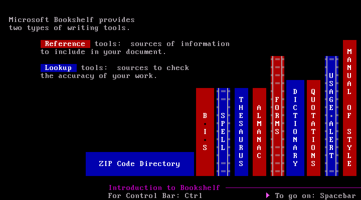 Microsoft Bookshelf 1987 - Tools