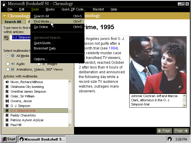 Microsoft Bookshelf 98 - Chronology
