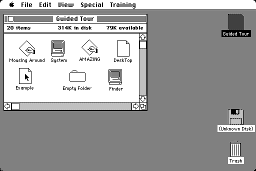 Guided Tour of Macintosh 128k - Desktop