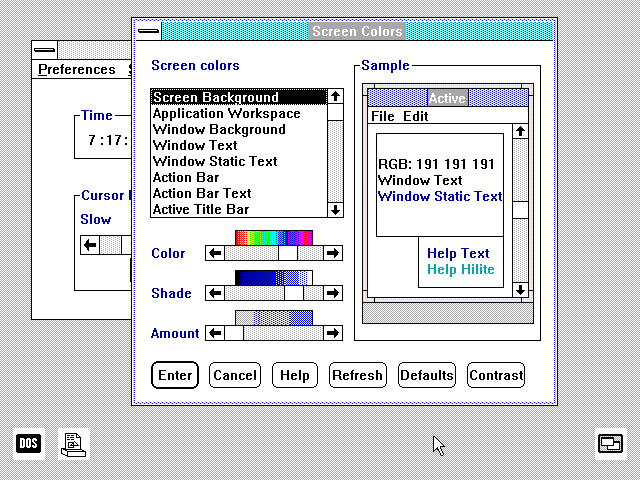 MS OS2 SDK 1.1 - Colors