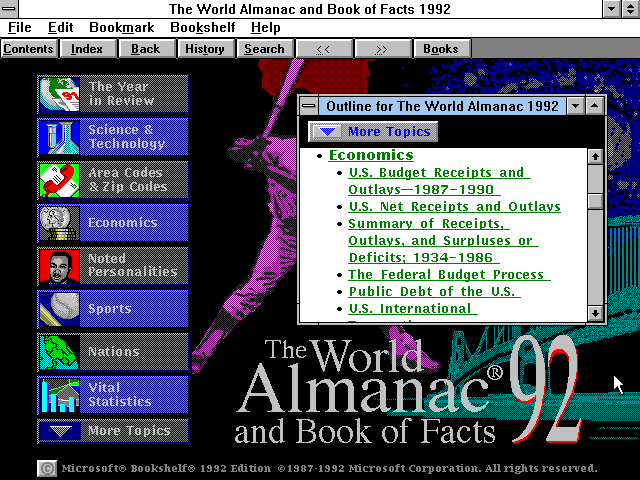 Microsoft Bookshelf 92 - Alminac