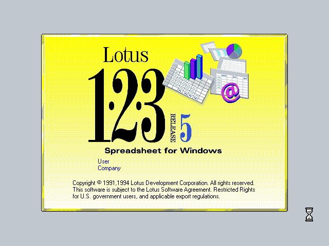 Lotus 1-2-3 5.0 for Windows - Splash