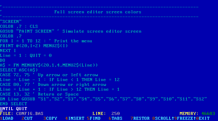 ZBasic 4.02 - Edit
