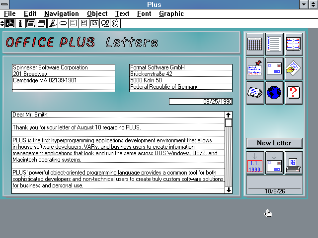 Spinnaker Plus 1990 - Stack
