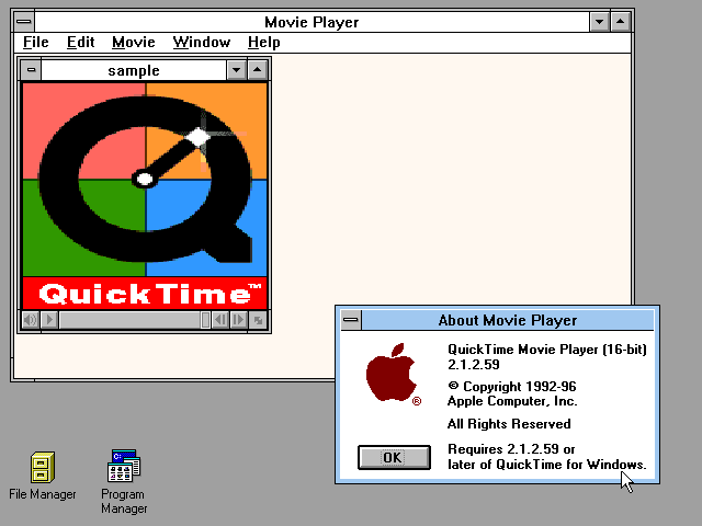 Apple QuickTime 2.1.2 - Player