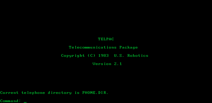 Telpac 2.1 - Splash - Credit IBMPC5150