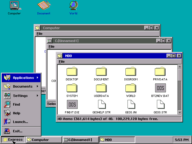 New Deal Office 98 - Desktop