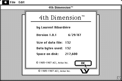 4th Dimension 1.0.1 - About