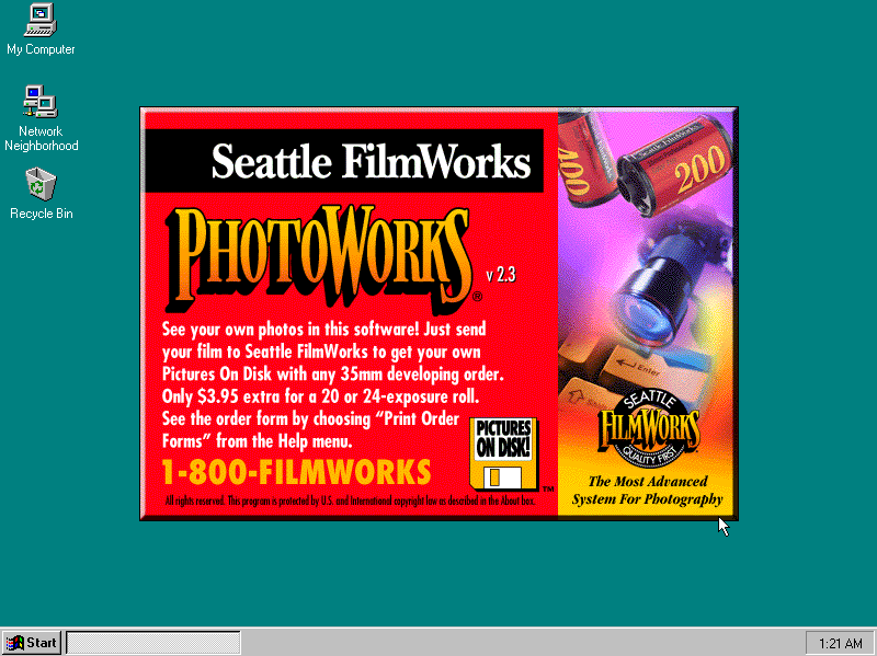 PhotoWorks 2.3 - Splash