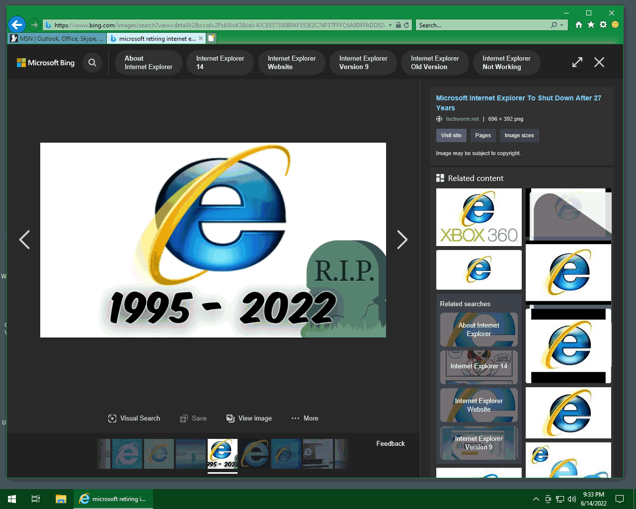Microsoft Internet Explorer 11 - RIP