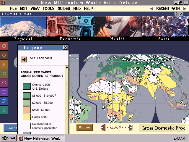 New Millennium World Atlas Deluxe - Stats