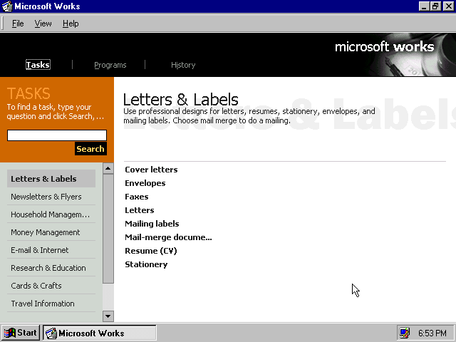 Microsoft Works 2000 (5.0) - Launcher