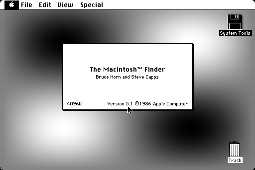 Mac OS System 3.0 Finder 5.1 - About