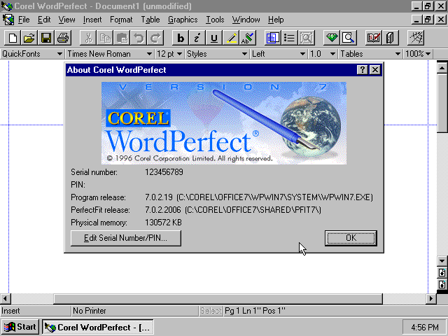 Corel Office Professional 7 - WordPerfect 7-NT