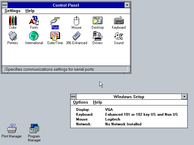 Microsoft Windows 3.1 - Control Panel