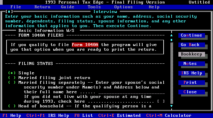 Personal Tax Edge 1993 Final Filing Version - Edit