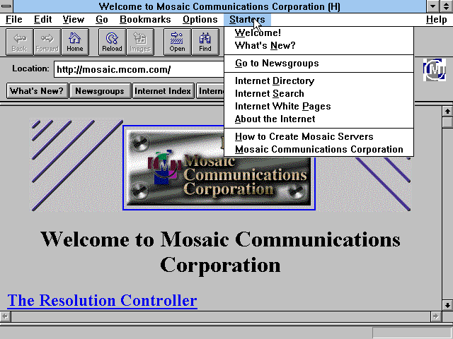 Netscape Navigator 0.6 Beta - Browse