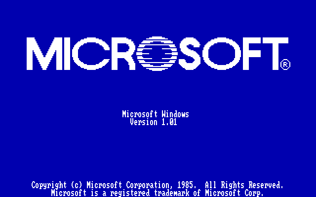 Microsoft Windows 1.01 - Splash