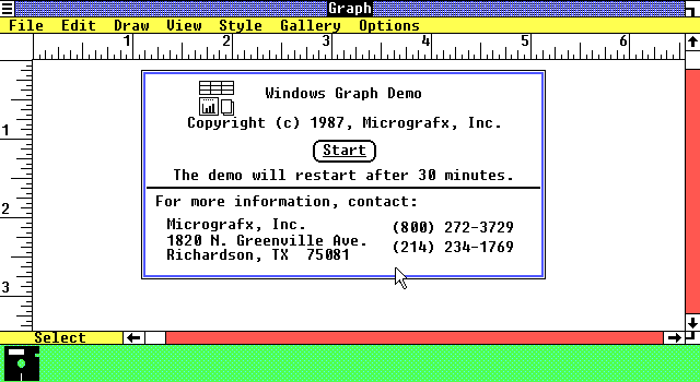 Micrografx Windows Graph Demo 1.0 - About