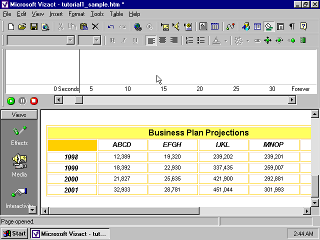 Microsoft Vizact 2000 - Edit