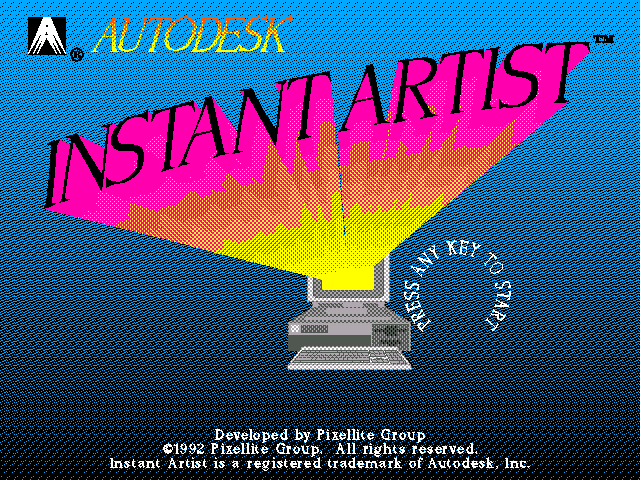 Instant Artist 1.0 for DOS - Splash