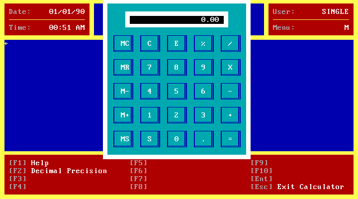 Control Panel I - Calculator