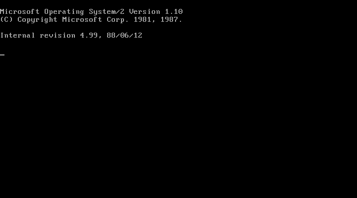 MS OS2 SDK 1.05 - Boot