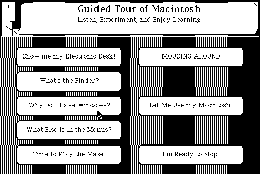 Guided Tour of Macintosh 128k - Menu