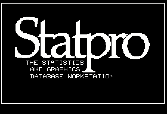 Statpro for Apple II - Splash