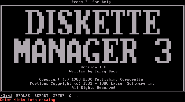 Diskette Manager 3 - Splash