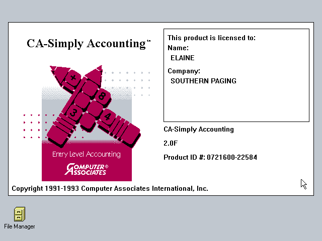 CA Simply Accounting 2.0f - Splash