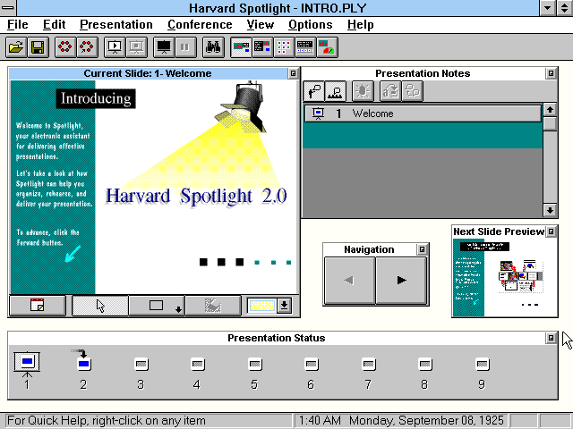 Hardvard Spotlight 2.01 for Windows - Edit