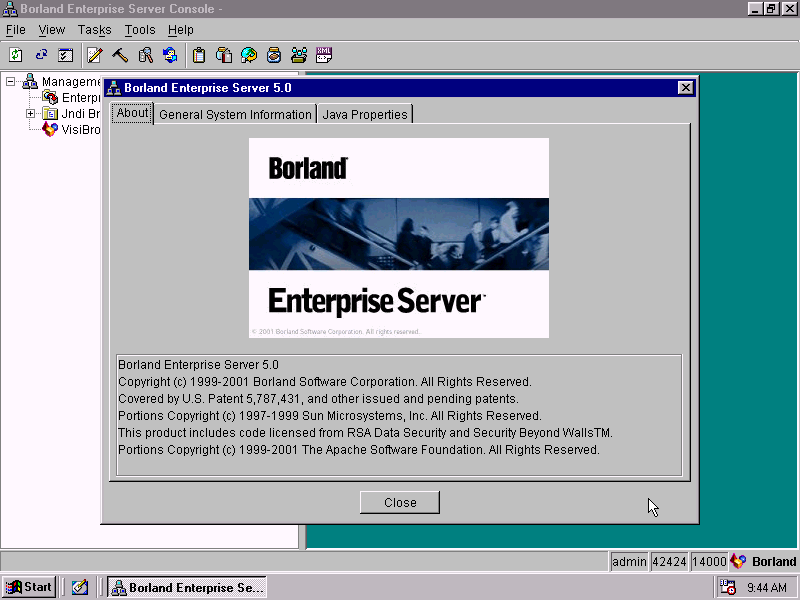 Borland Enterprise Server 5.0 - About
