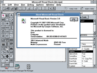 Microsoft Visual Basic 3.0 - Stats, Downloads and Screenshots :: WinWorld