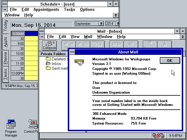 WinWorld: Windows 3.0 / 3.1 for Workgroups 3.1